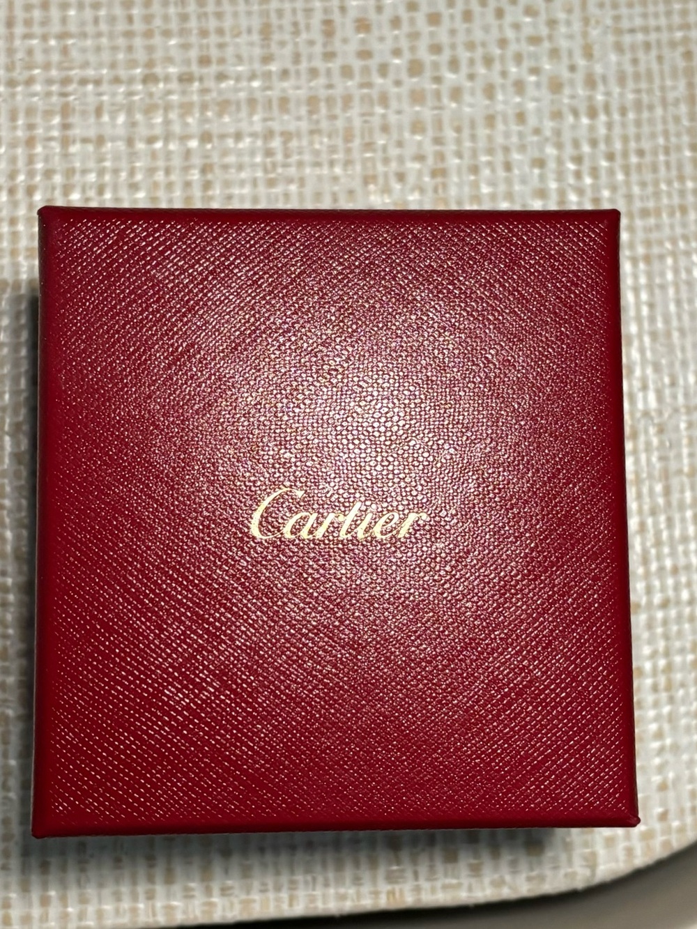 Cartier Red Box with Gold Logo